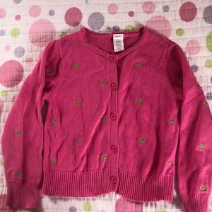 Gymboree pink and green sweater w/ turtles sz 6